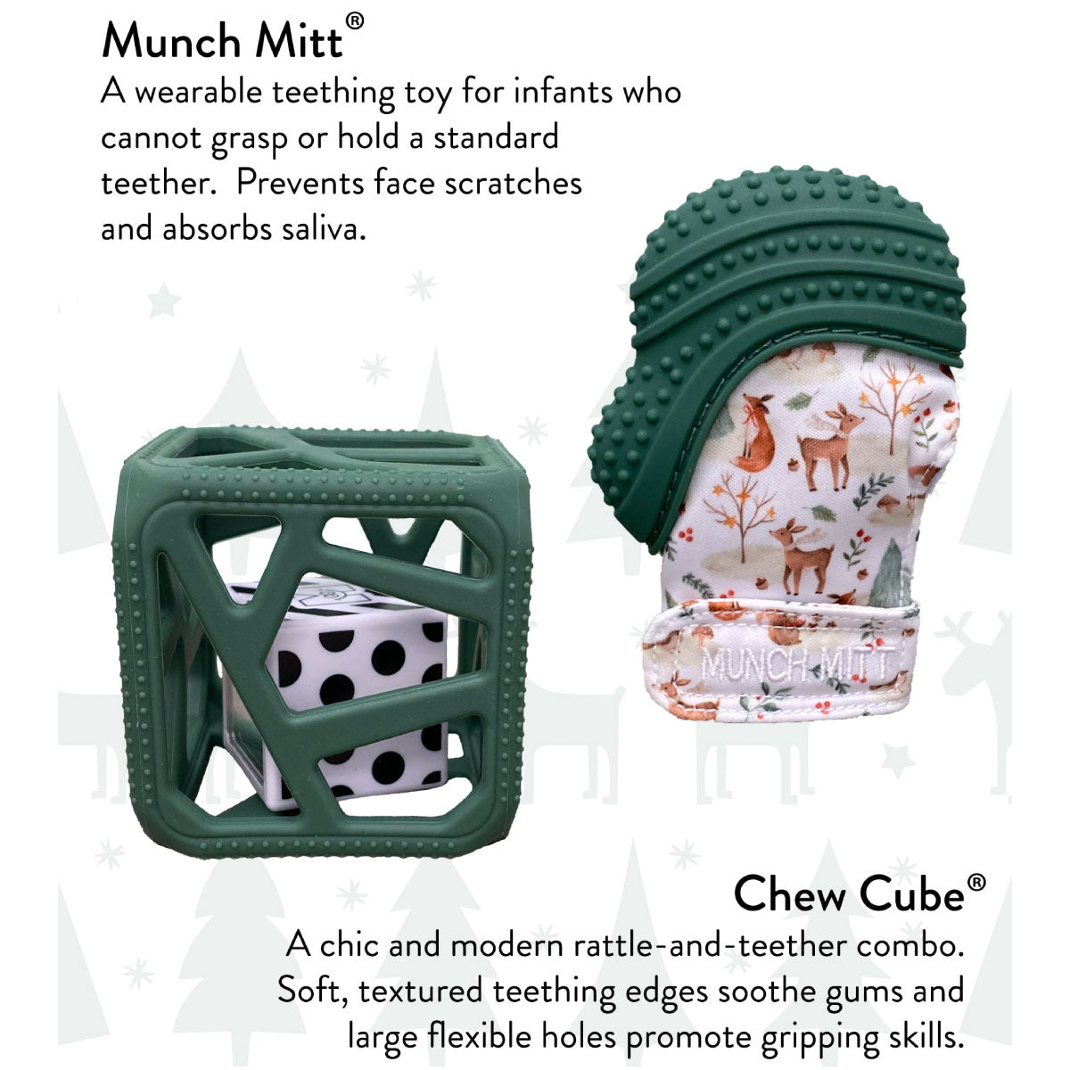 Munch Mitt Chew Cube Holiday Gift Set - Green