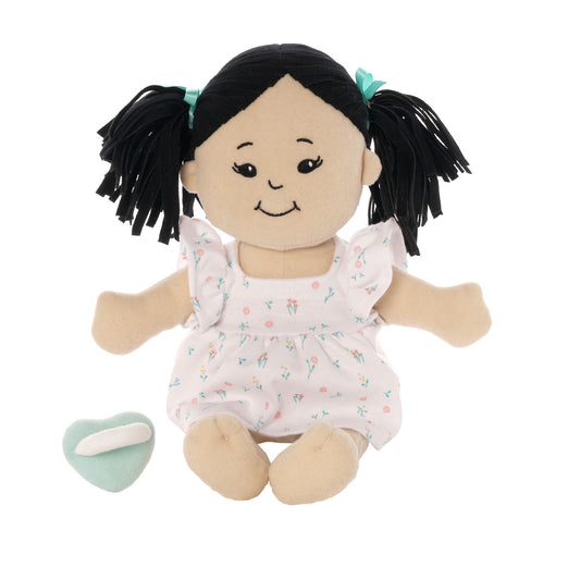 Manhattan Toy Love, Stella Light Beige Doll with Black Pigtails