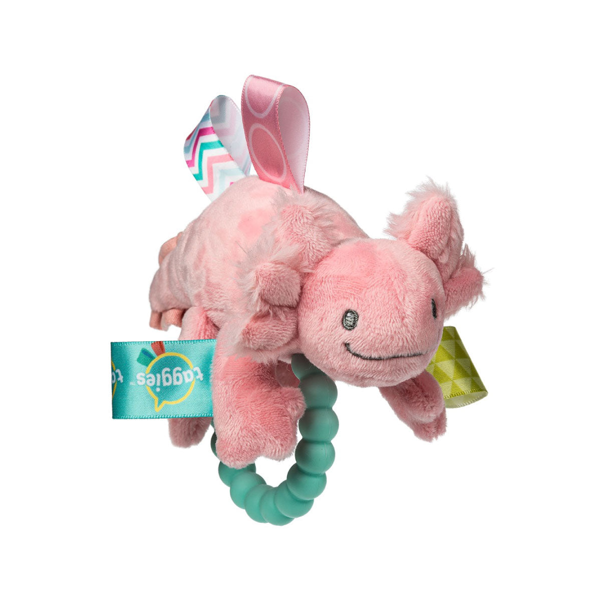 Taggies Axolotl Teether Rattle - Lizzy Pink