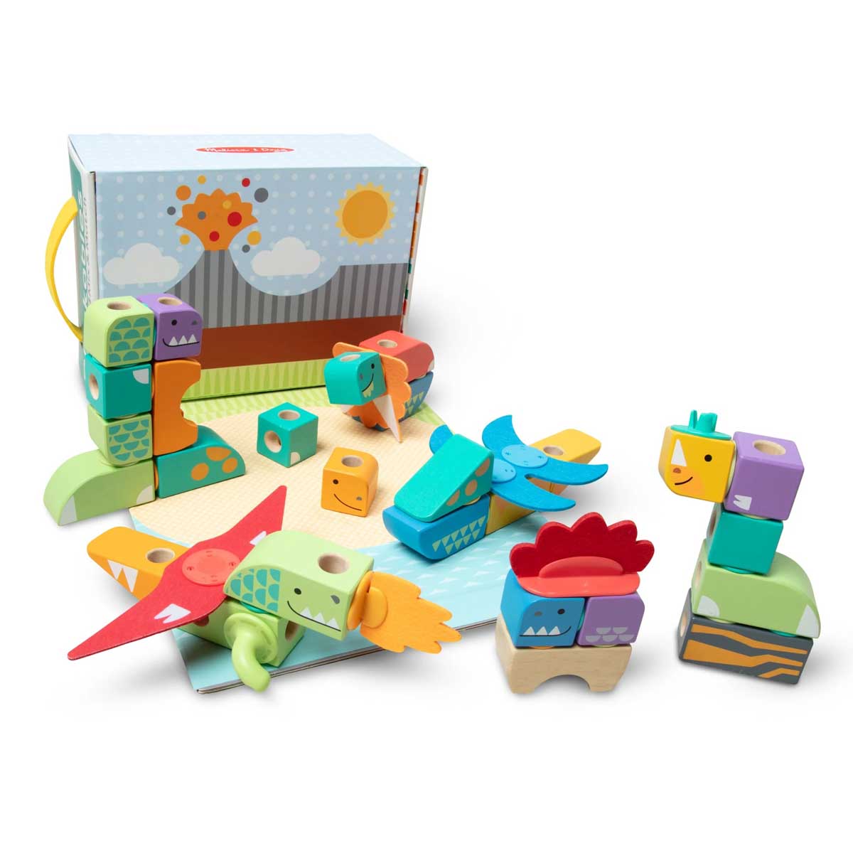 Melissa & Doug Blockables Dinosaur Play Set