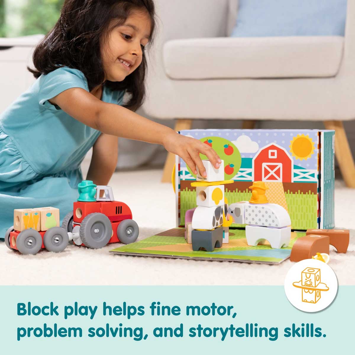 Melissa & Doug Blockables Farm Play Set