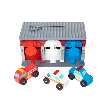 Melissa & Doug Keys & Cars Rescue Garage Play Set