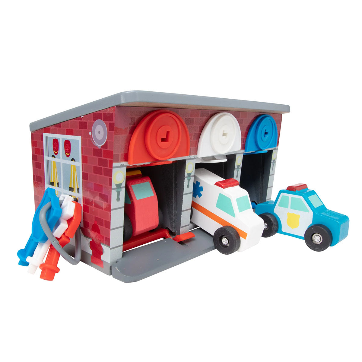 Melissa & Doug Keys & Cars Rescue Garage Play Set