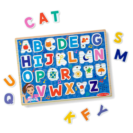 Melissa & Doug Ms Rachel Wooden Phonics Alphabet Sound Puzzle
