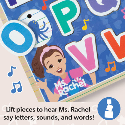 Melissa & Doug Ms Rachel Wooden Phonics Alphabet Sound Puzzle