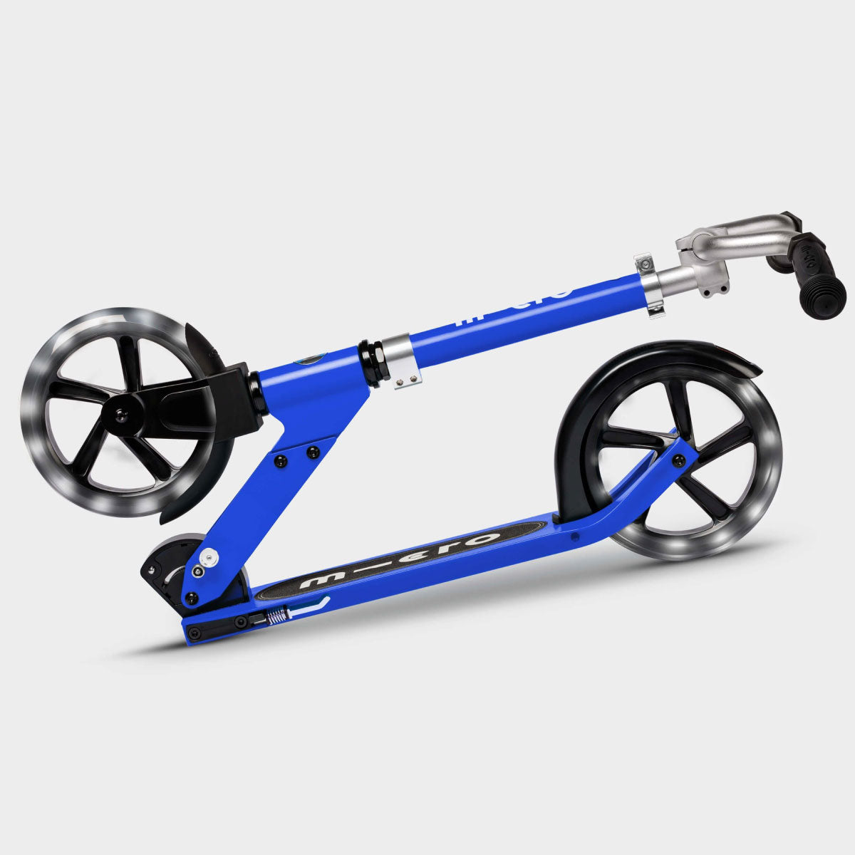 Micro Kickboard Cruiser LED Scooter folded - Blue