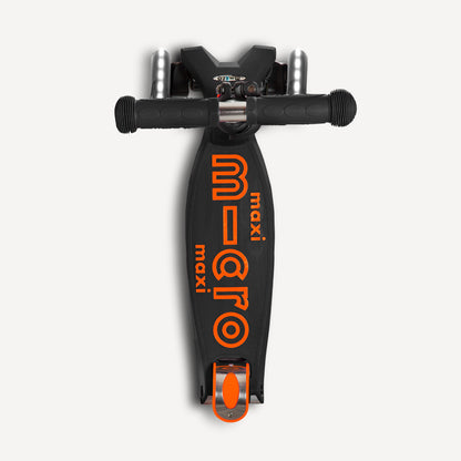 Micro Kickboard Maxi Deluxe LED Scooter - Black & Orange