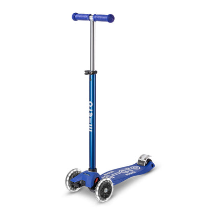 Micro Kickboard Maxi Deluxe LED Scooter - Blue & White