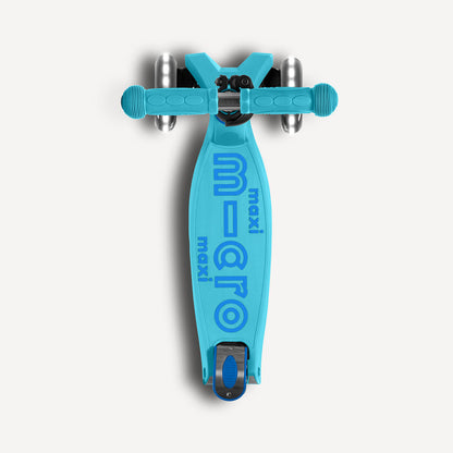 Maxi Deluxe Foldable Scooter LED Wheels - Bright Blue