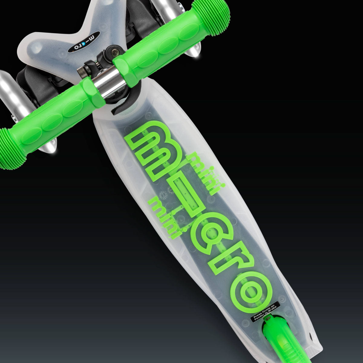 Mini Deluxe Scooter LED Wheels - Flux Neon Green