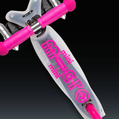 Mini Deluxe Scooter LED Wheels - Flux Neon Pink