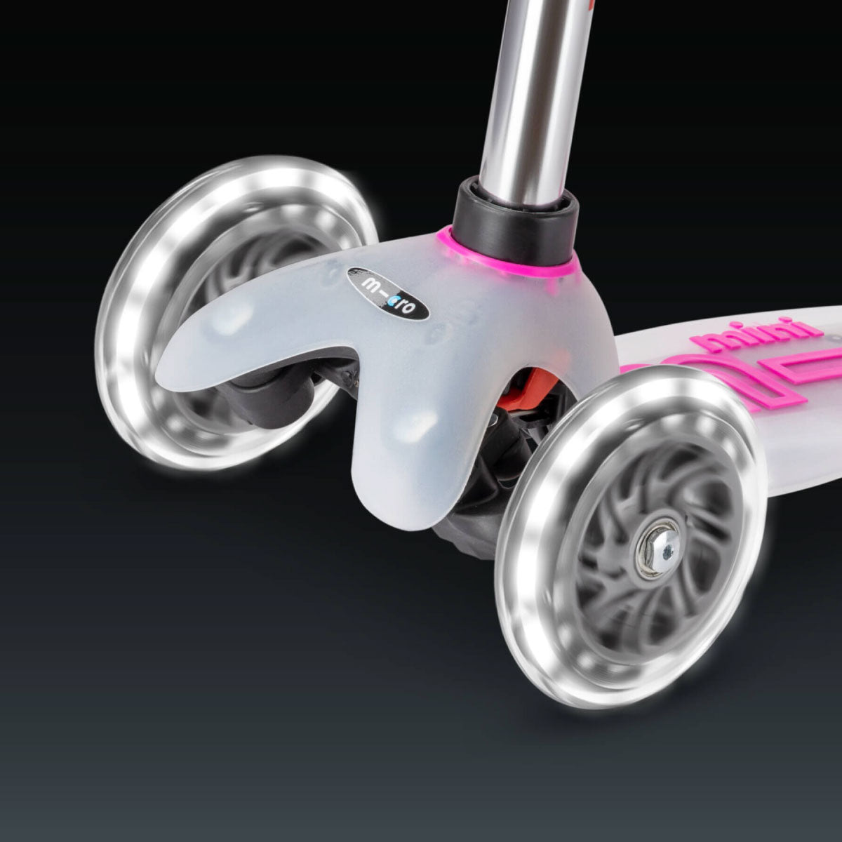 Mini Deluxe Scooter LED Wheels - Flux Neon Pink