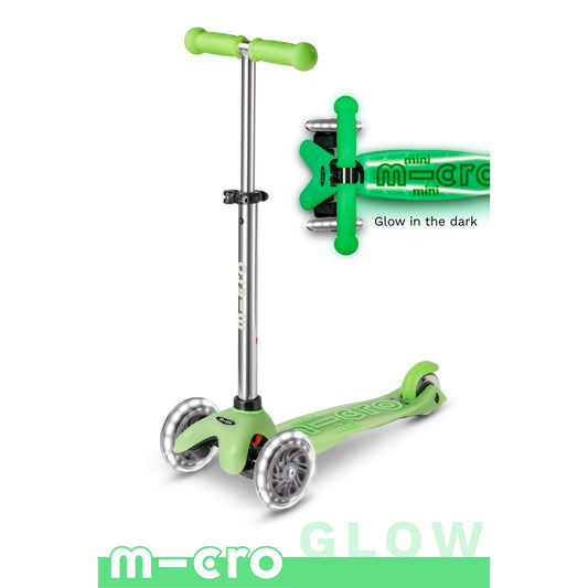 Micro Mini Deluxe Glow LED Plus Scooter - Icy Lime