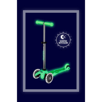 Micro Mini Deluxe Glow LED Plus Scooter - Icy Lime