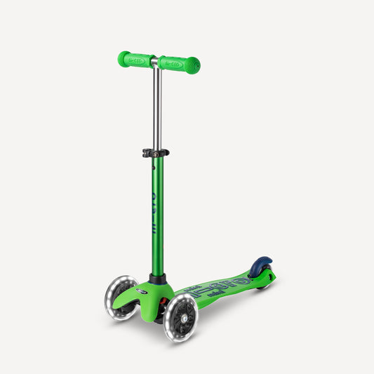 Micro Kickboard Mini Deluxe Scooter LED Wheels - Green & Blue