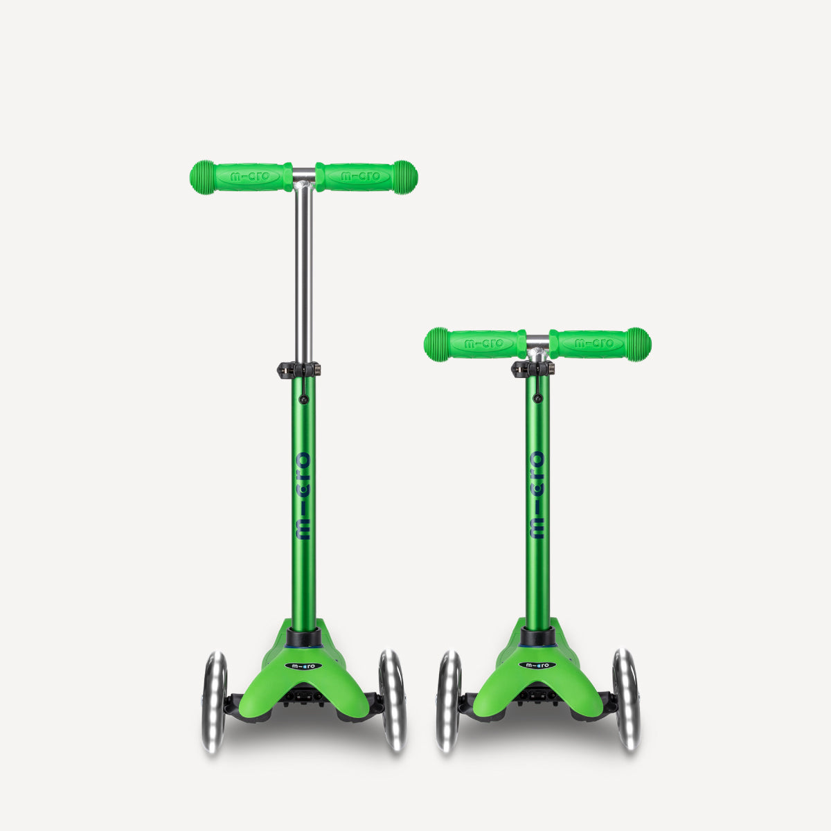 Micro Kickboard Mini Deluxe Scooter LED Wheels - Green & Blue