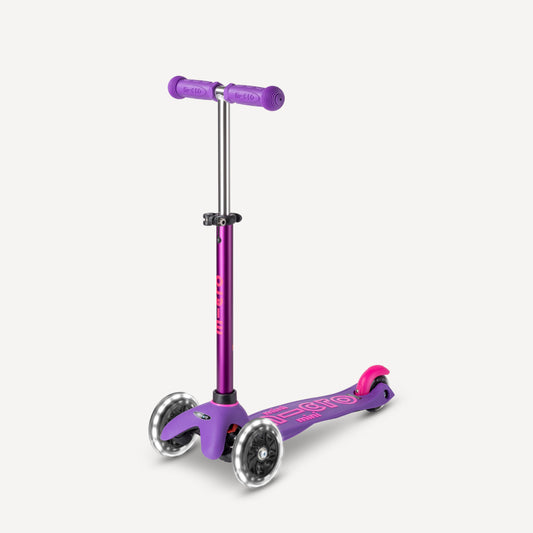 Micro Kickboard Mini Deluxe Scooter LED Wheels - Purple & Pink