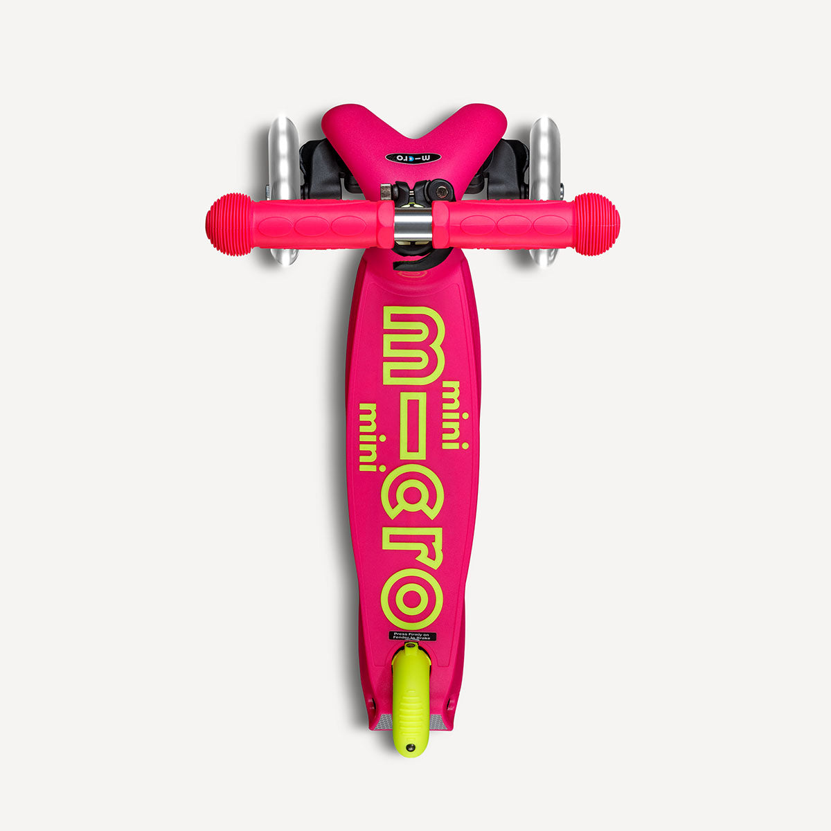 Mini Deluxe Foldable Scooter LED Wheels - Neon Flamingo Pink and Yellow