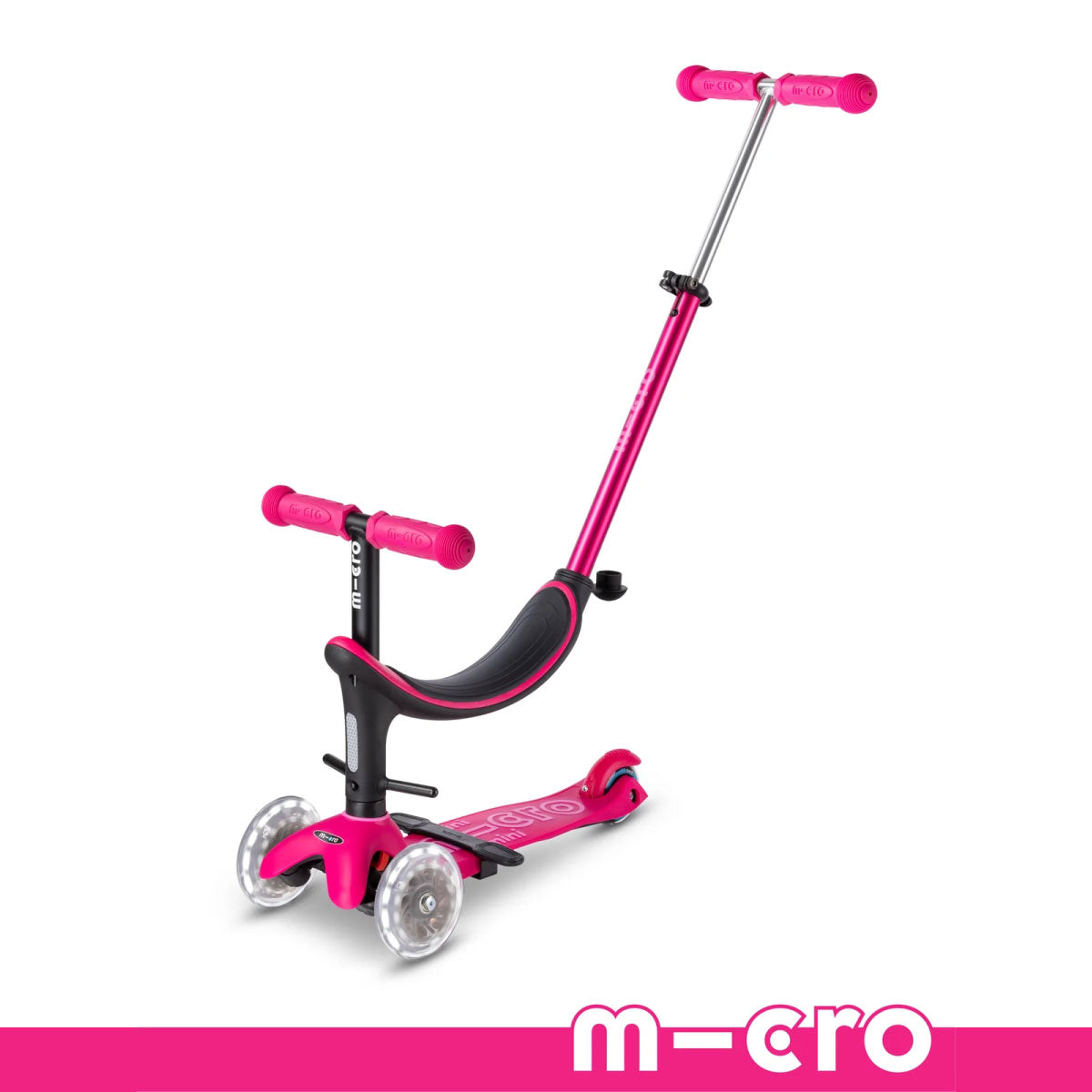 Mini2Grow Deluxe LED Multi-Stage Scooter - Pink