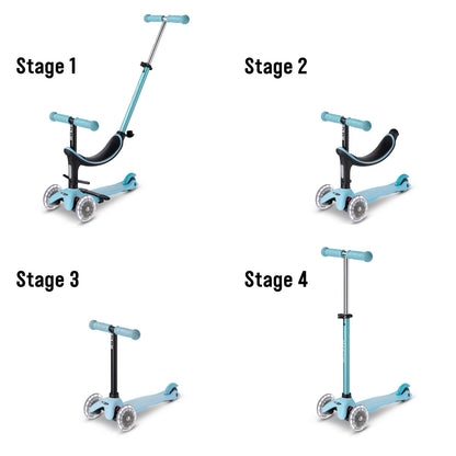Mini2Grow Deluxe LED Multi-Stage Scooter - Sky Blue
