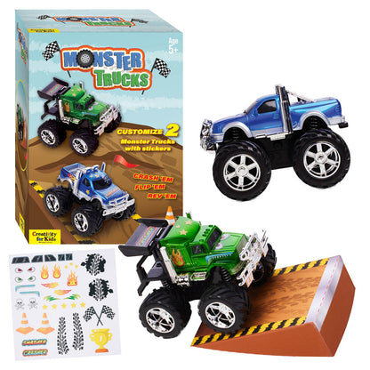 Stickers and ramp for Monster Trucks by Creativity for Kids.