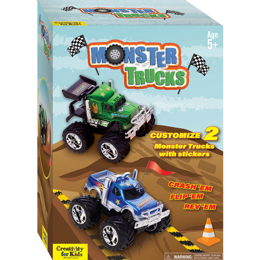 Box of Monster Trucks by Creativity for Kids.