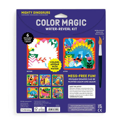 Mudpuppy Mighty Dinosaurs Color Magic Water-Reveal Kit