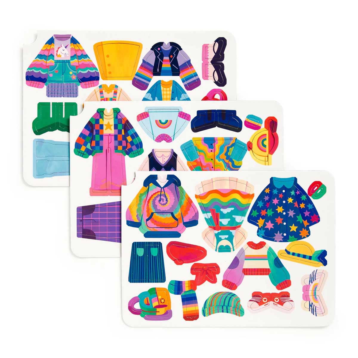 Mudpuppy Rainbow Fashion Magnetic Play Set