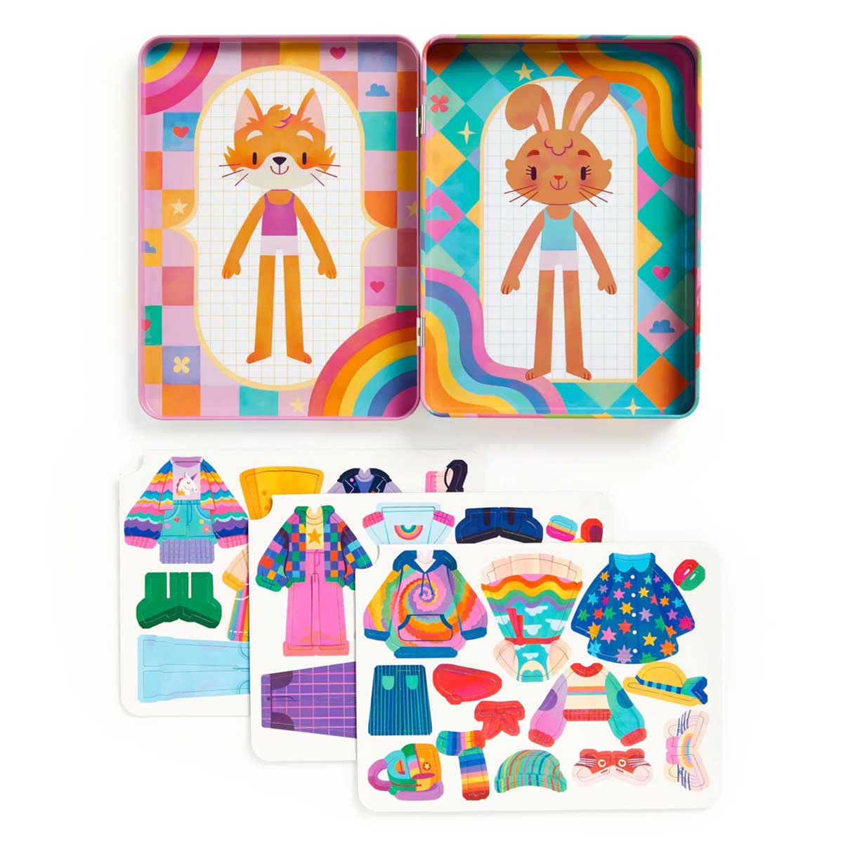 Mudpuppy Rainbow Fashion Magnetic Play Set
