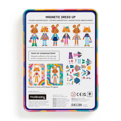 Mudpuppy Rainbow Fashion Magnetic Play Set