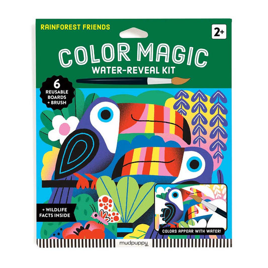 Mudpuppy Rainforest Friends Color Magic Water-Reveal Kit