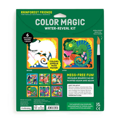 Mudpuppy Rainforest Friends Color Magic Water-Reveal Kit