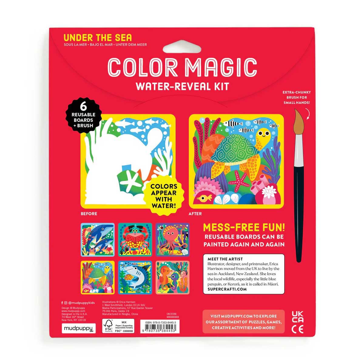 Mudpuppy Under the Sea Color Magic Water-Reveal Kit