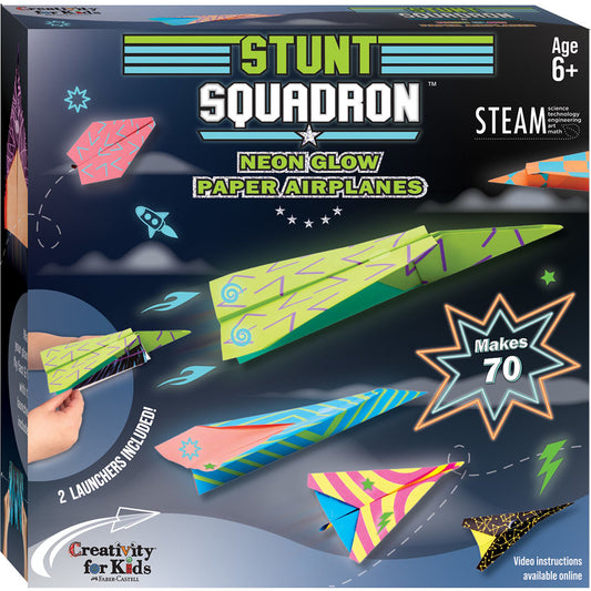 Box for Stunt Squadron Neon Glow Paper Airplanes