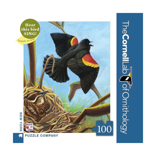 Red-winged Blackbird Mini 100 Piece Jigsaw Puzzle