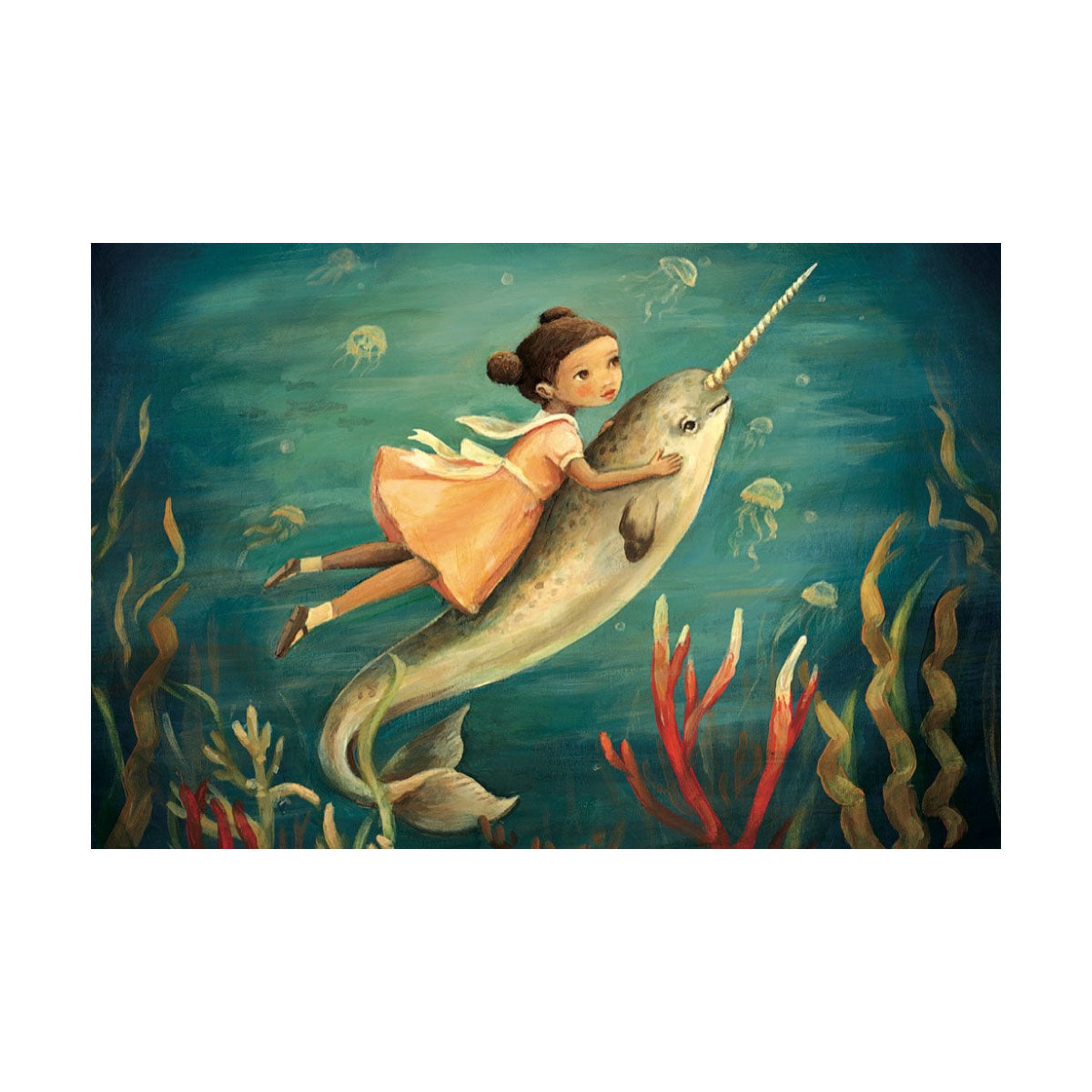 New York Puzzle Co Dream Narwhal 20 Piece Jigsaw