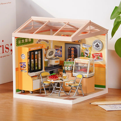 DIY Miniature House Kit - Night Out Food Stall - Rolife Super Creator - Hands Craft