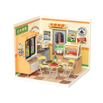DIY Miniature House Kit - Night Out Food Stall - Rolife Super Creator - Hands Craft