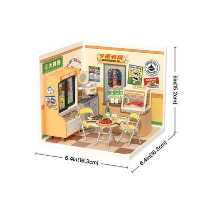 DIY Miniature House Kit - Night Out Food Stall - Rolife Super Creator - Hands Craft