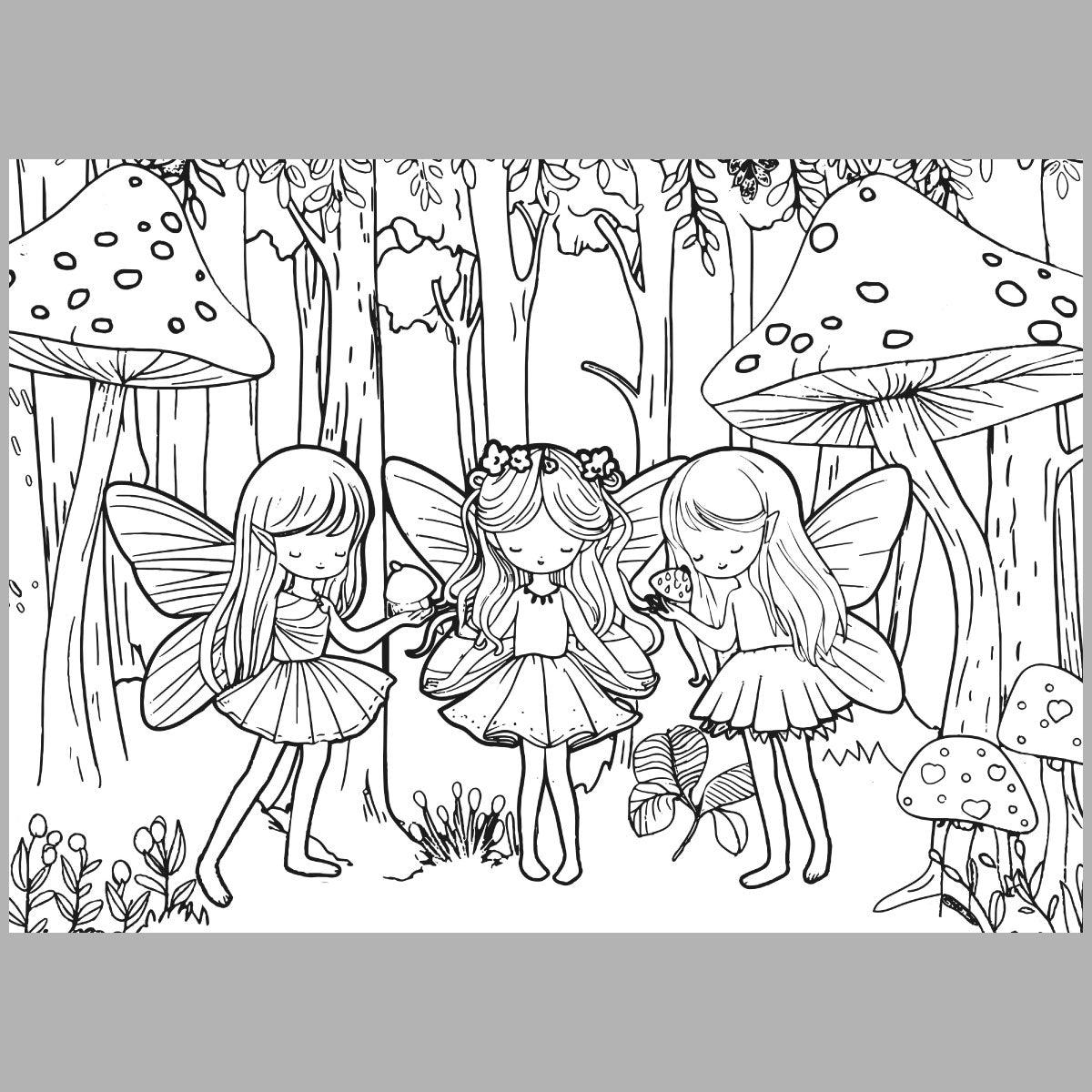 XXL Fairyland Fun Coloring Book