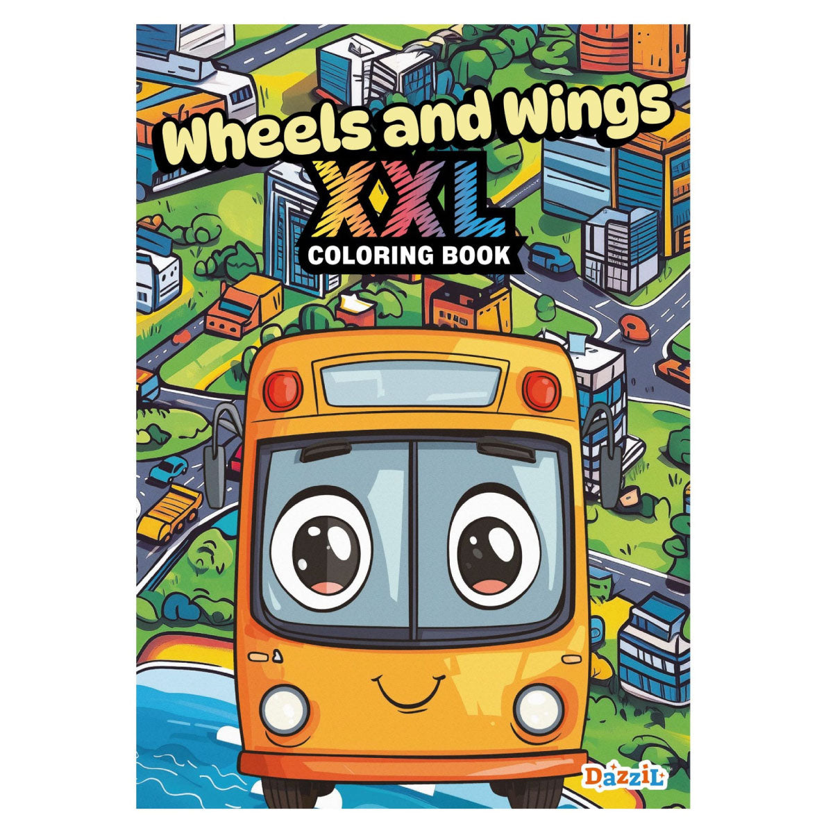XXL Wheels and Wings Coloring Book