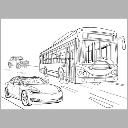 XXL Wheels and Wings Coloring Book