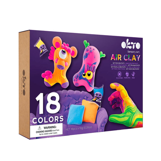 OKTO Sensory Art Air Clay - 18 Colors