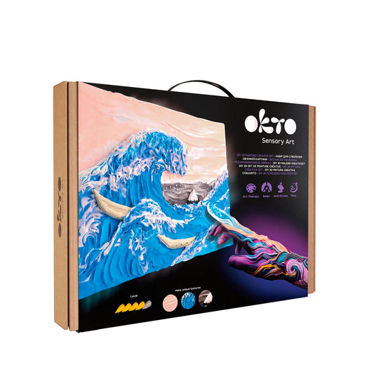 OKTO Sensory Art 3D Painting - Great Wave off Kanagawa