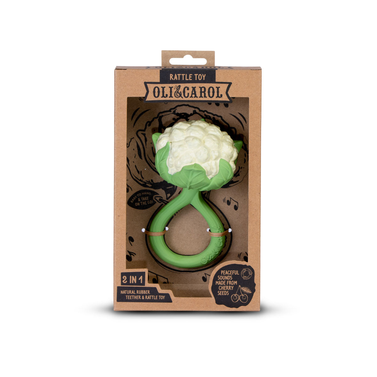 Oli & Carol Cauliflower Rattle Toy