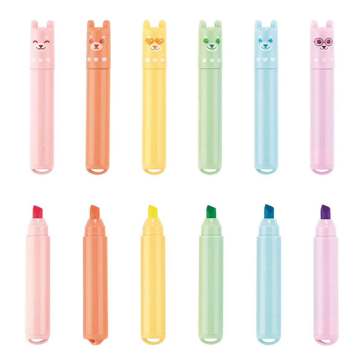 Beary Sweet Mini Scented Neon Highlighters - Set of 6