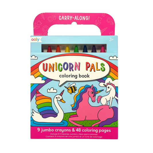 ooly Carry Along Unicorn Pals Crayons & Coloring Book Set
