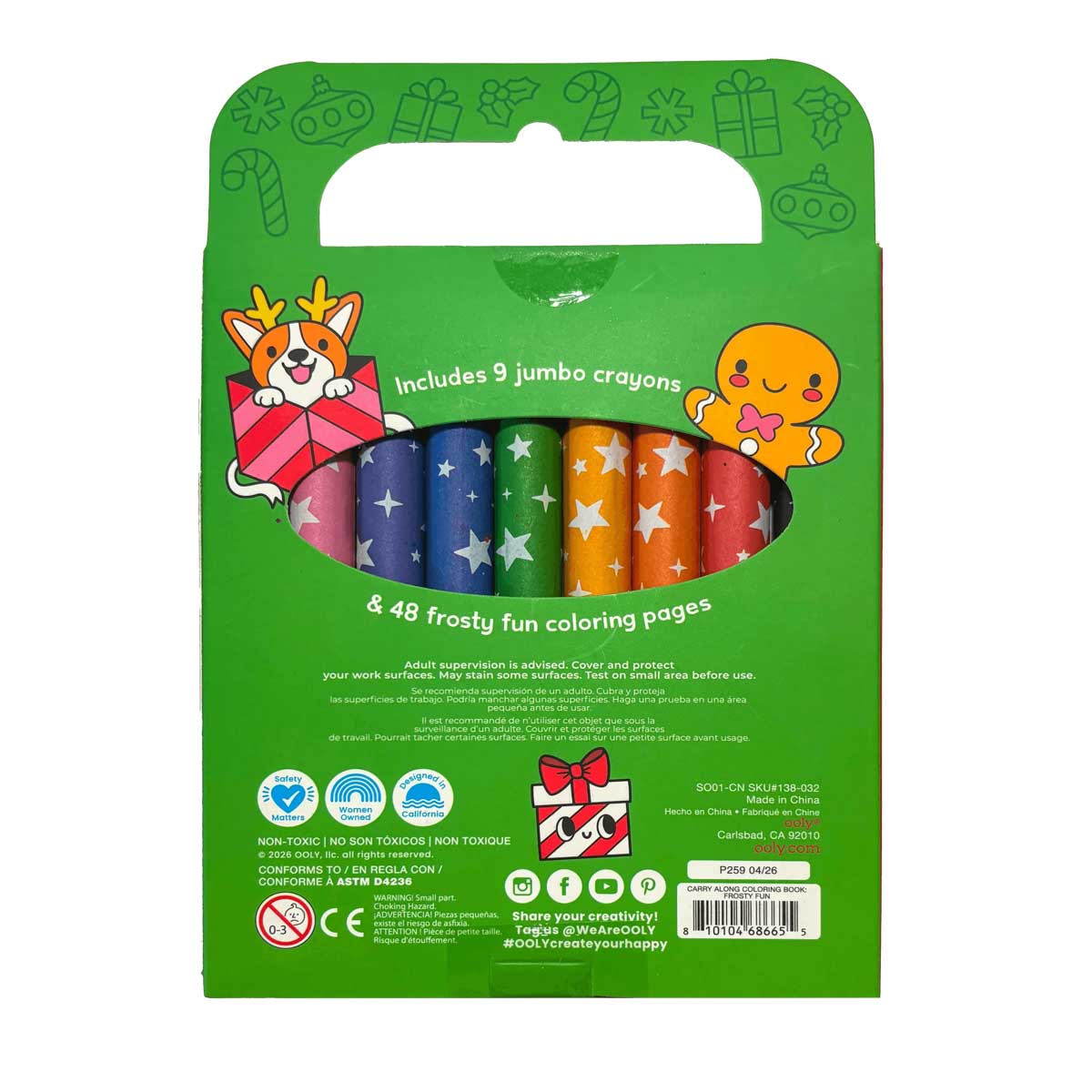 OOLY Frosty Fun Coloring Book Carry-Along!