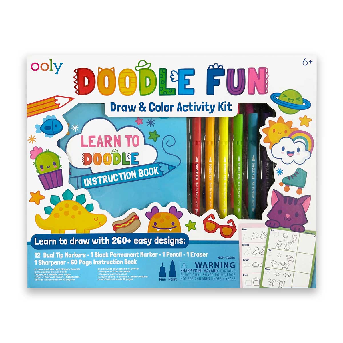 OOLY Doodle Fun Draw & Color Activity Kit
