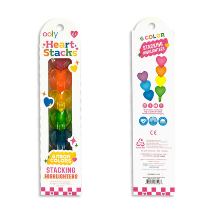 Heart Stacks Stacking Highlighters - 6 Colors